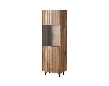 Vitrine - effet bois - 1 porte - 60x182 cm Come