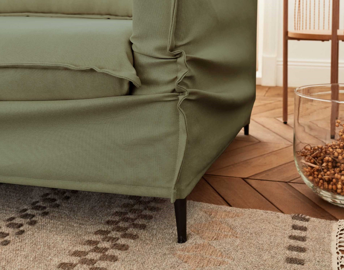 Adriann - canapé d'angle gauche fixe 4 places en tissu déhoussable