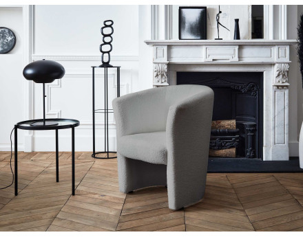 Fauteuil en tissu bouclette ultra tendance - Kori