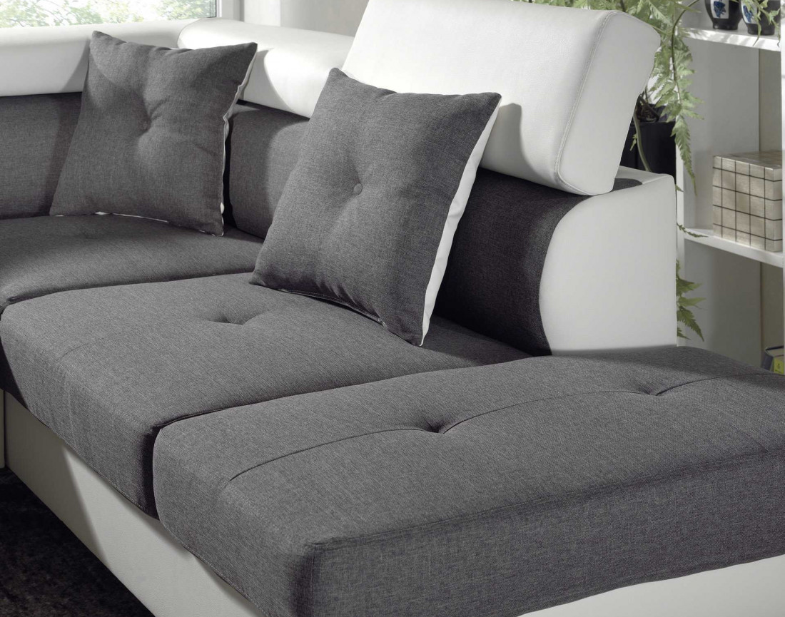 Lisbona - Canapé d'angle droit convertible - L 252 x P 190cm