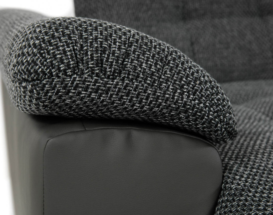 Chuck – canapé panoramique d'angle droit convertible avec coffre au style contemporain