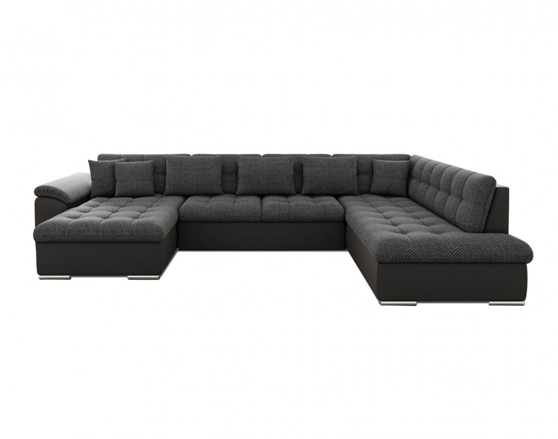 Chuck – canapé panoramique d'angle droit convertible avec coffre au style contemporain