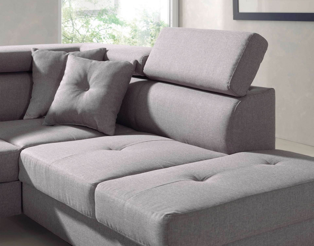 Lisbona - Canapé d'angle droit convertible - L 252 x P 190cm