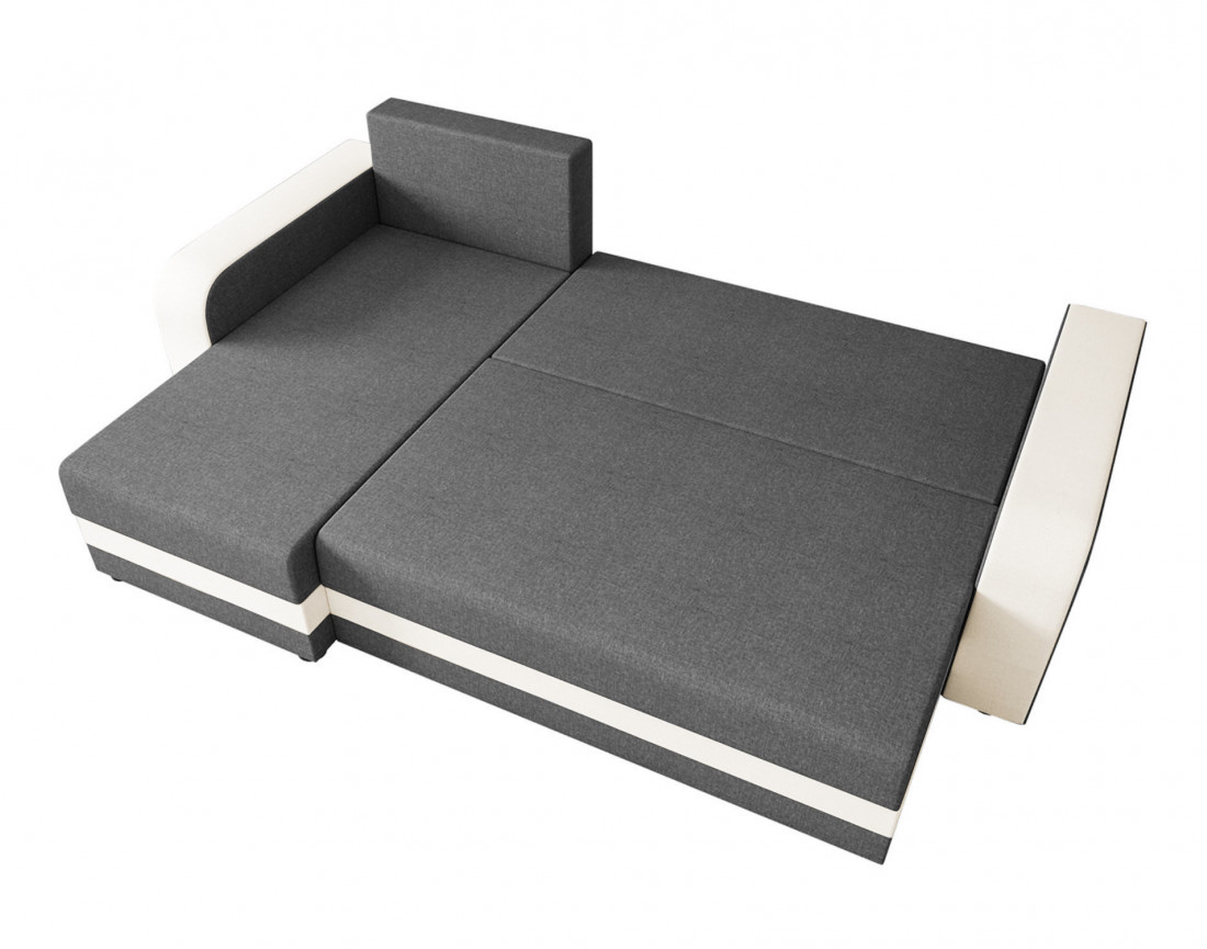 Harvey – canapé d’angle réversible convertible avec coffre 4 places en tissu style contemporain