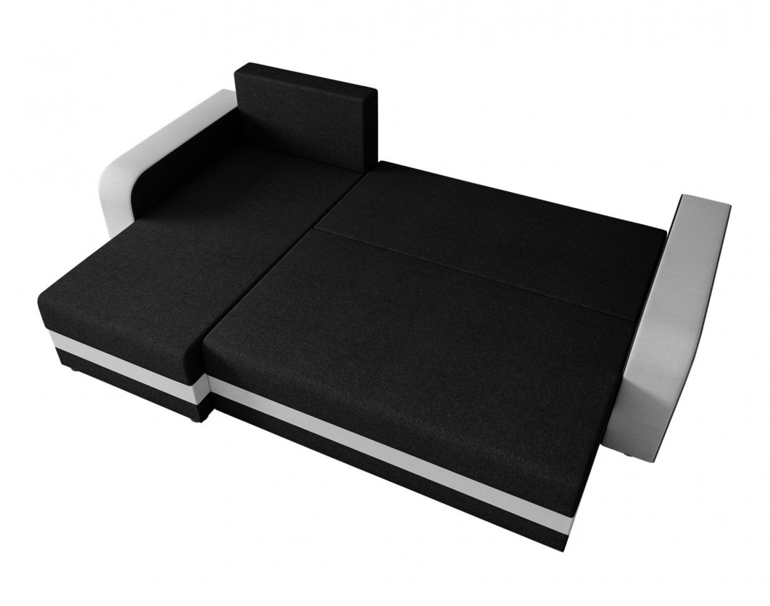 Harvey – canapé d’angle réversible convertible avec coffre 4 places en tissu style contemporain