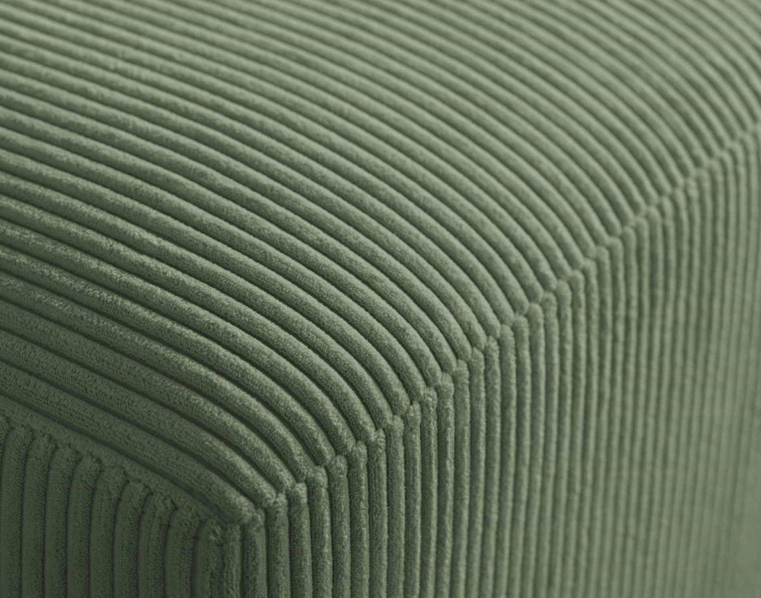 Canapé d'angle gauche 5 places convertible avec coffre en velours côtelé Livy