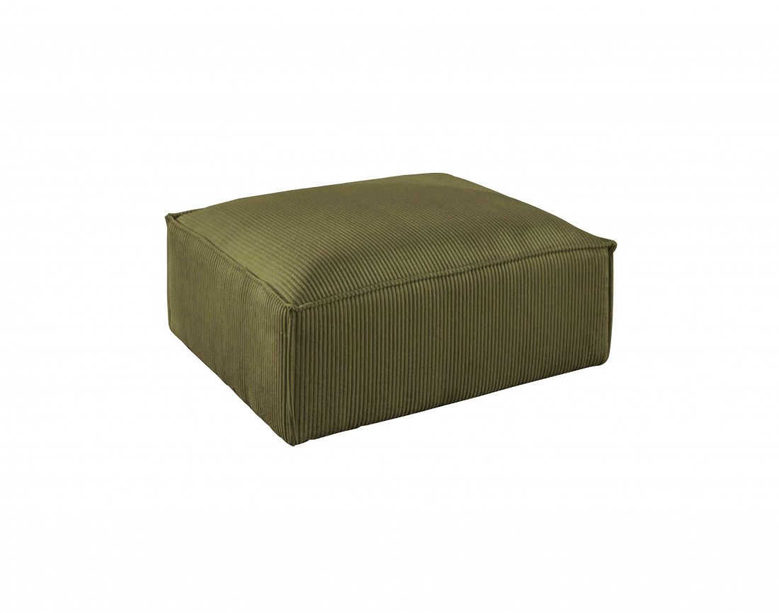 Stella - pouf en velours côtelé au style contemporain