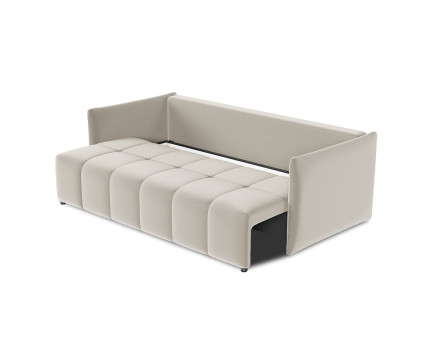 Canapé 3 places convertible avec coffre en velours Petra