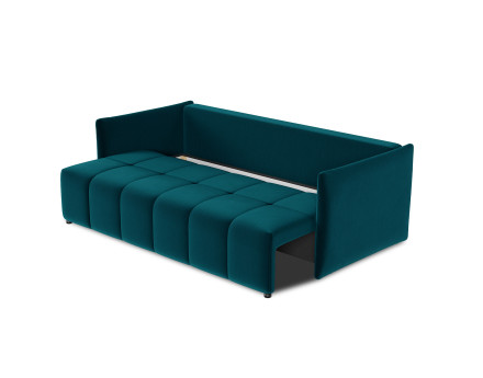 Canapé 3 places convertible avec coffre en velours Petra