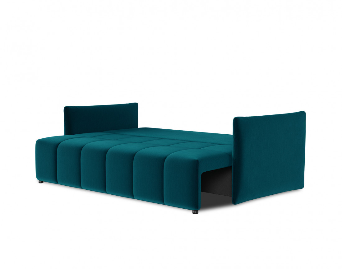 Canapé 3 places convertible avec coffre en velours Petra