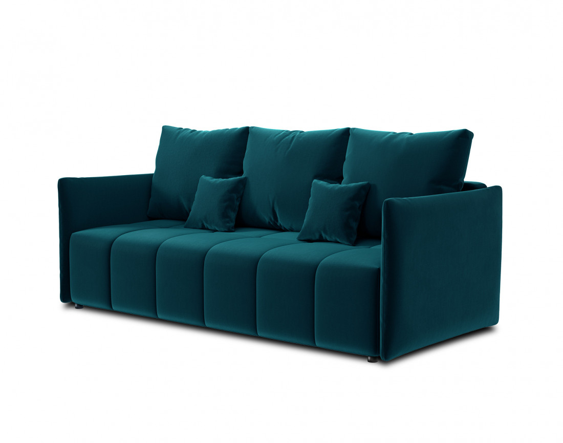 Canapé 3 places convertible avec coffre en velours Petra