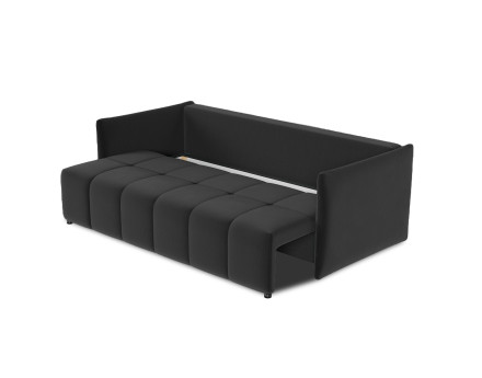 Canapé 3 places convertible avec coffre en velours Petra