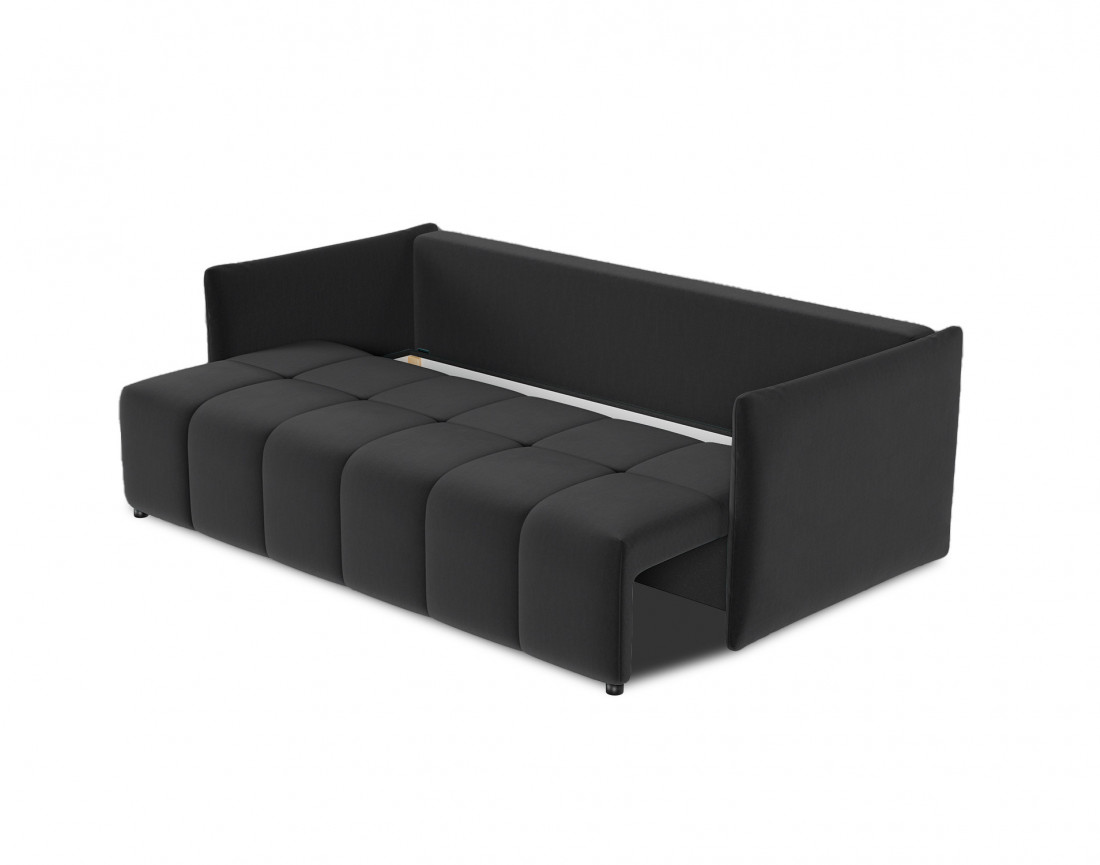 Canapé 3 places convertible avec coffre en velours Petra