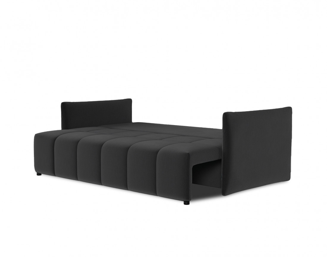 Canapé 3 places convertible avec coffre en velours Petra