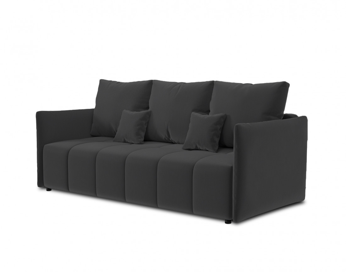 Canapé 3 places convertible avec coffre en velours Petra