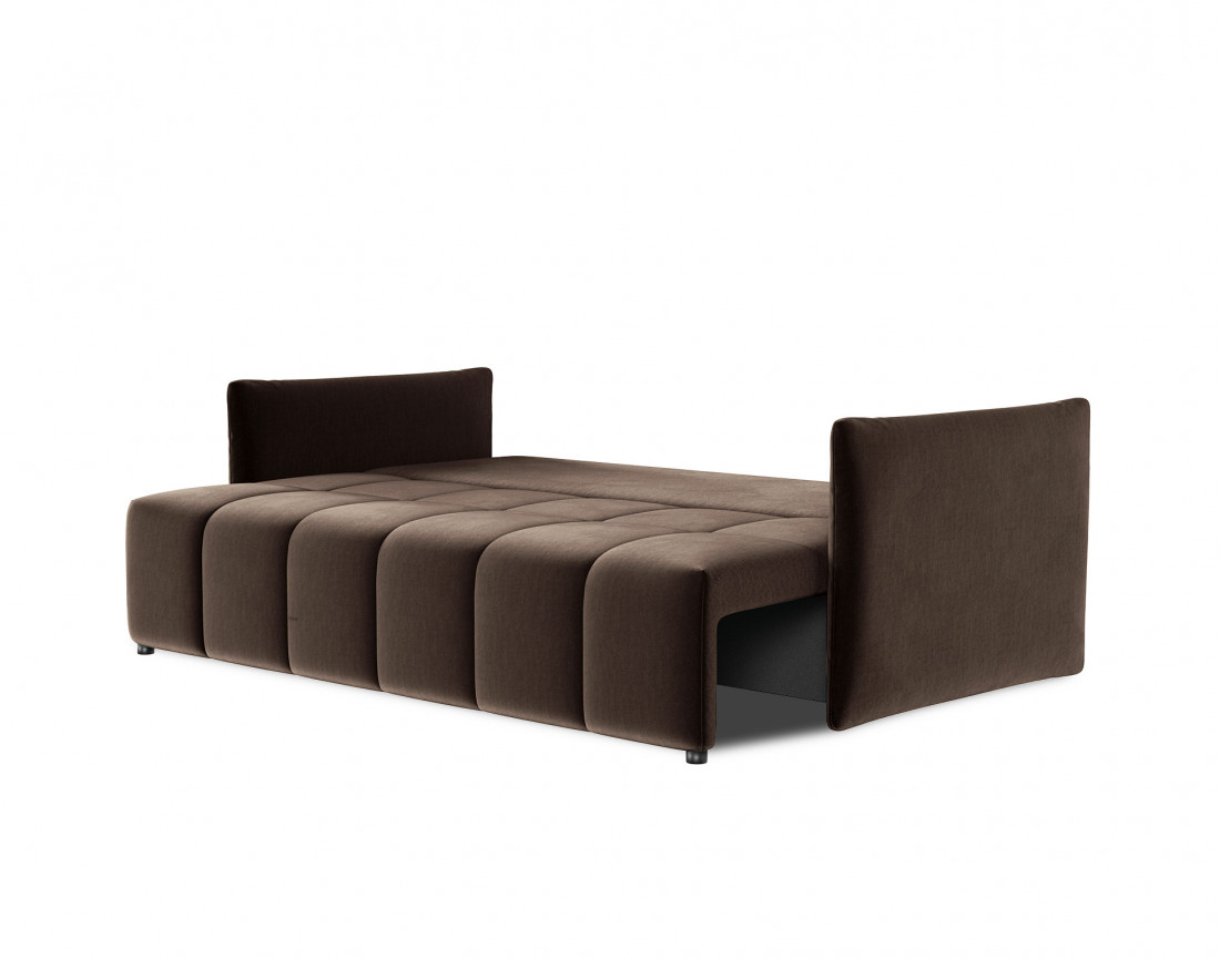 Canapé 3 places convertible avec coffre en velours Petra