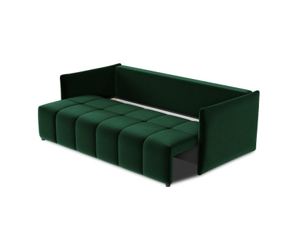 Canapé 3 places convertible avec coffre en velours Petra