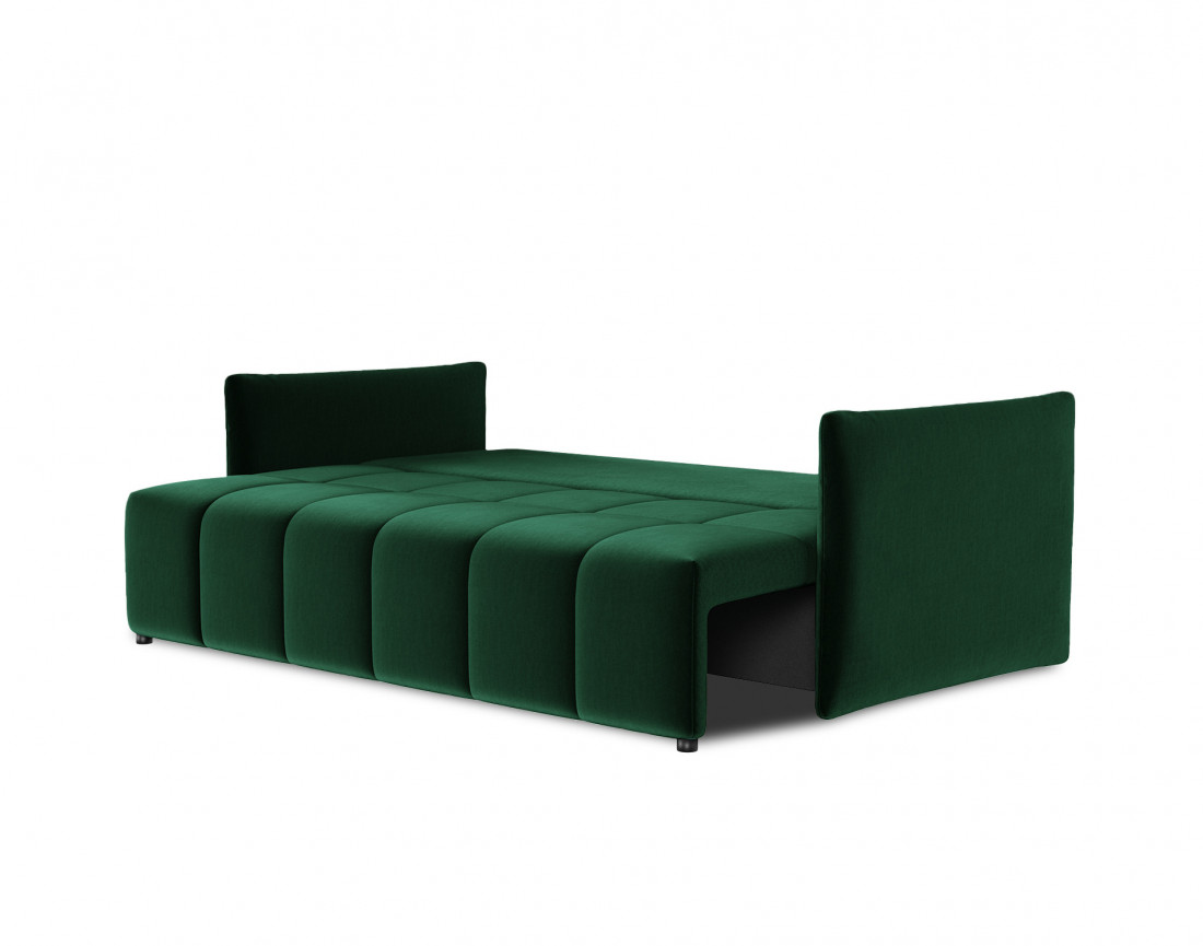 Canapé 3 places convertible avec coffre en velours Petra