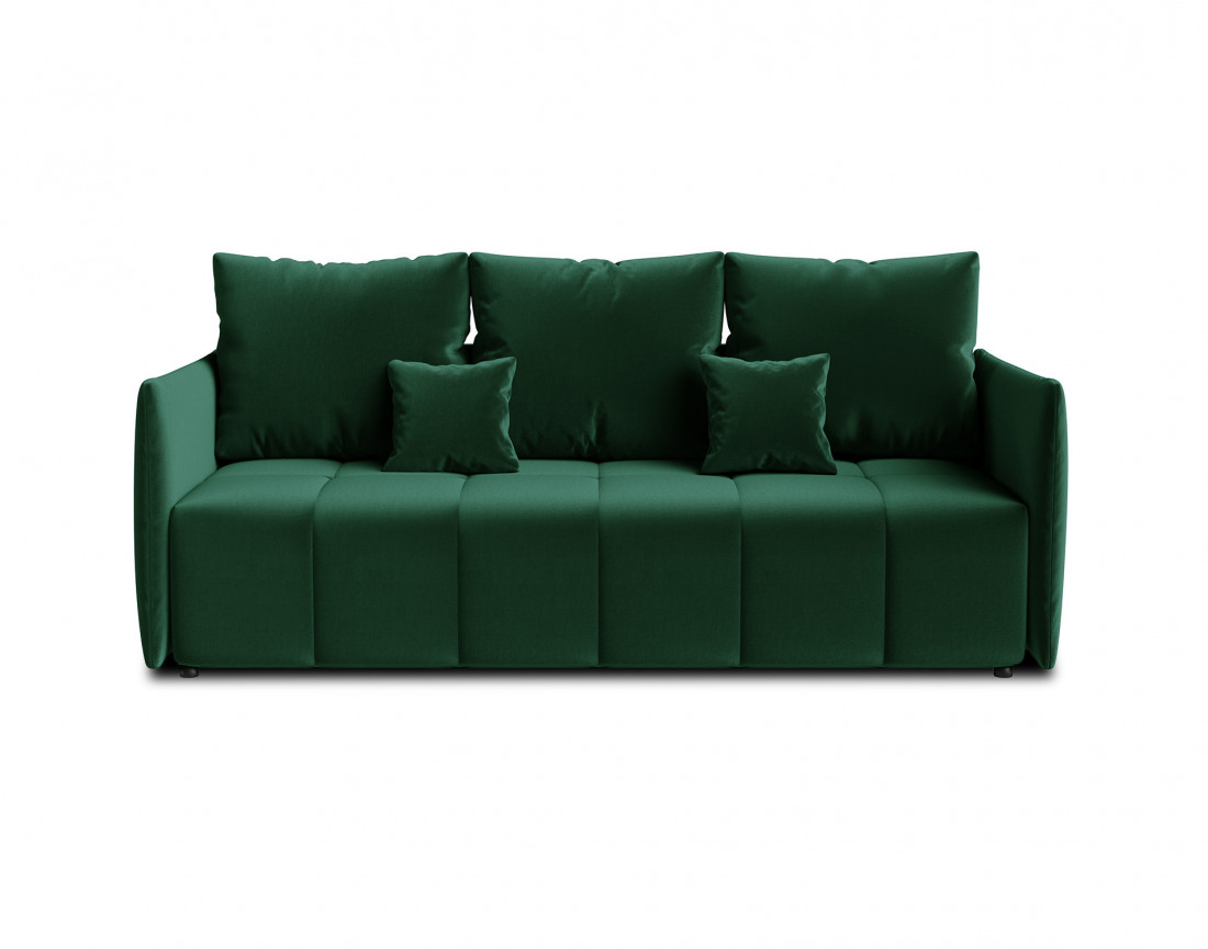 Canapé 3 places convertible avec coffre en velours Petra