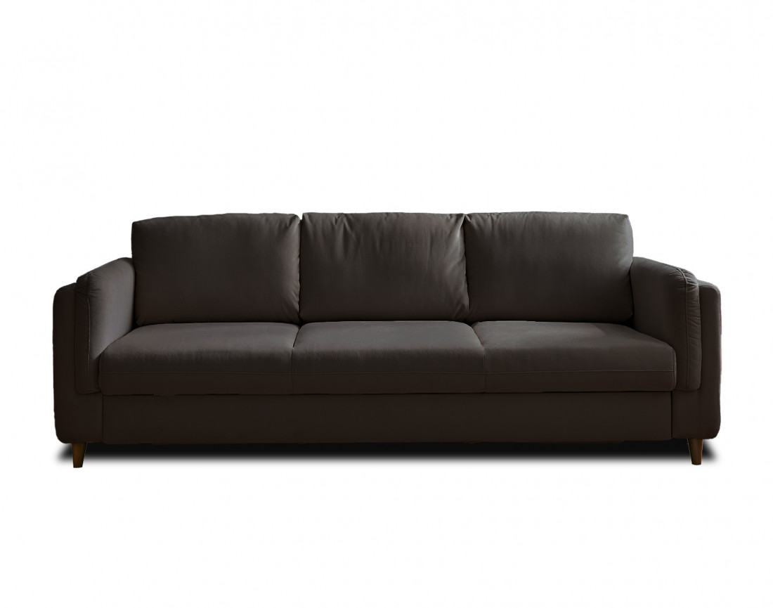 Canapé 3 places convertible en velours Brooke