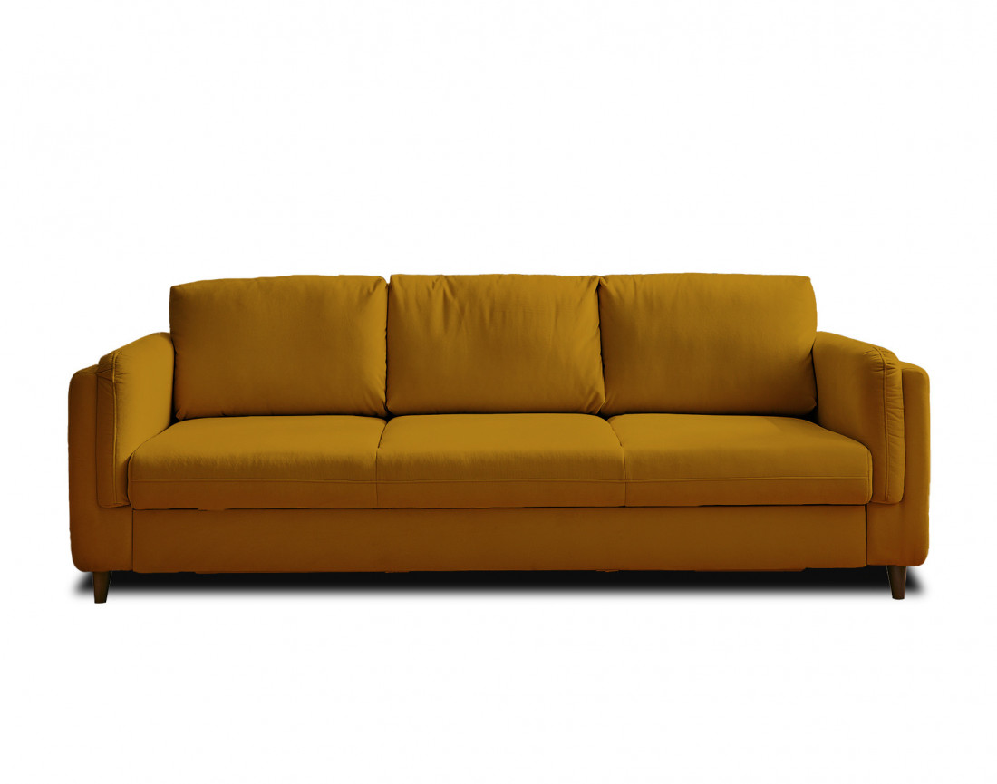 Canapé 3 places convertible en velours Brooke