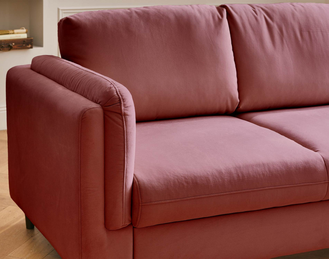 Canapé 3 places convertible en velours Brooke