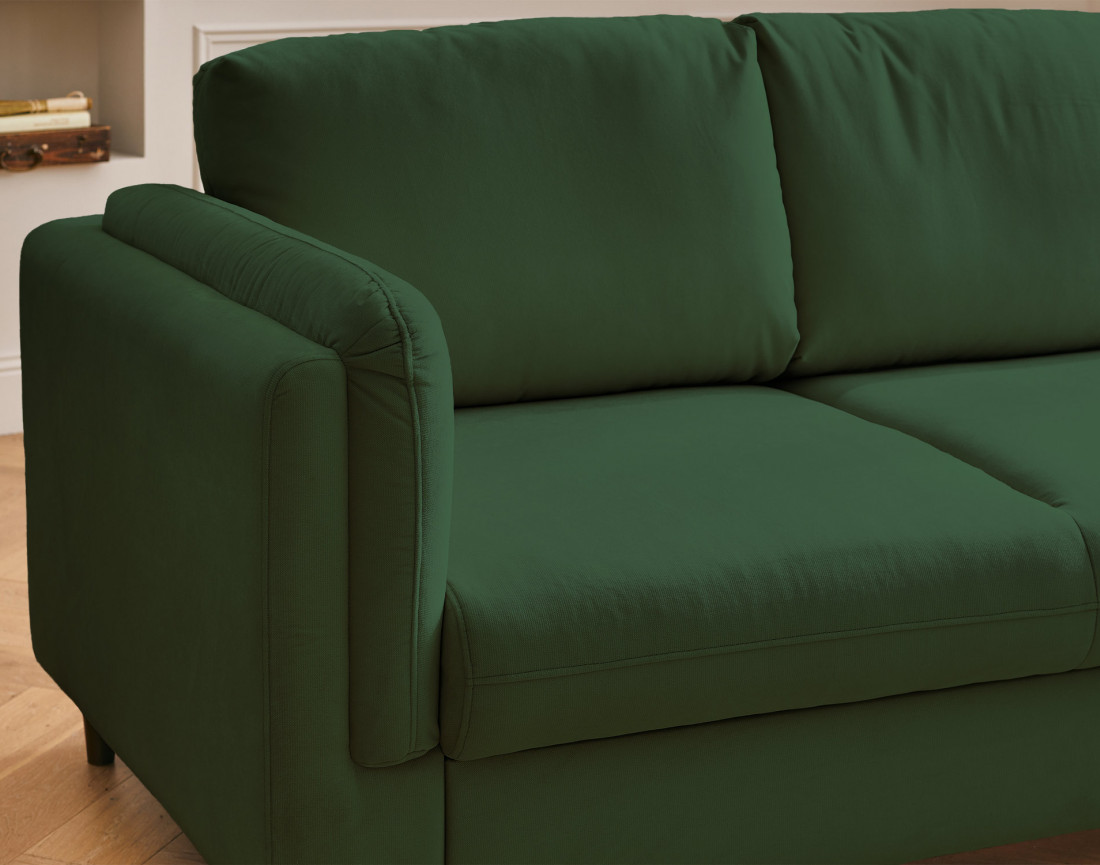 Canapé 3 places convertible en velours Brooke