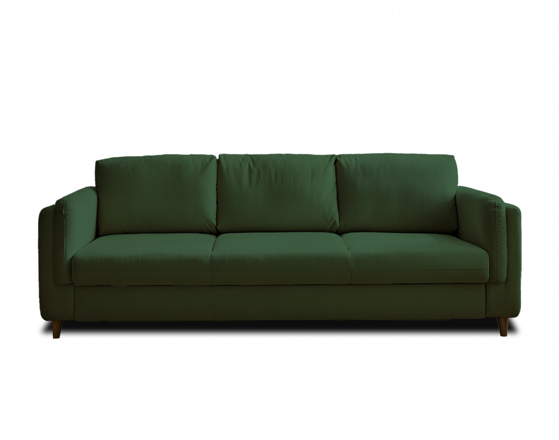 Canapé 3 places convertible en velours Brooke