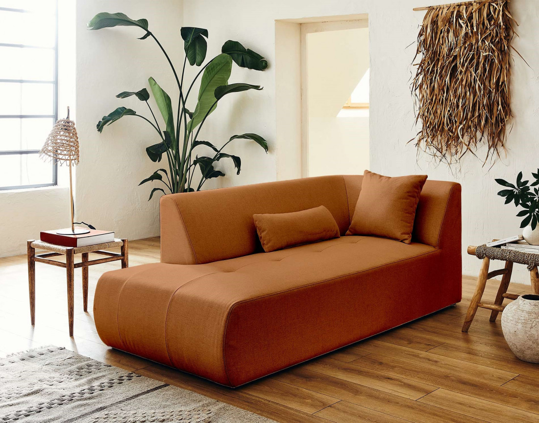 Canapé modulable panoramique d'angle gauche 7 places - en tissu - Onyx