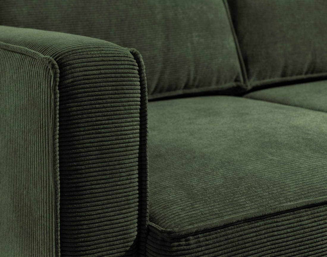 Canapé 3 places convertible en velours côtelé Jake