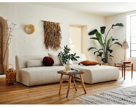 Canapé d'angle réversible modulable 4 places - en tissu - Onyx