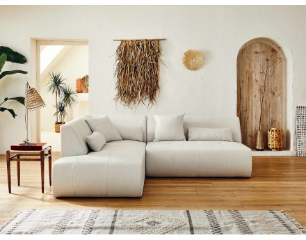 Onyx - canapé d'angle gauche modulable 5 places - en tissu