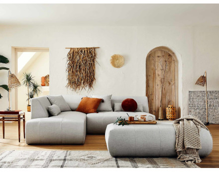 Onyx - canapé d'angle gauche modulable 5 places - en tissu