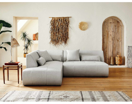 Onyx - canapé d'angle gauche modulable 5 places - en tissu