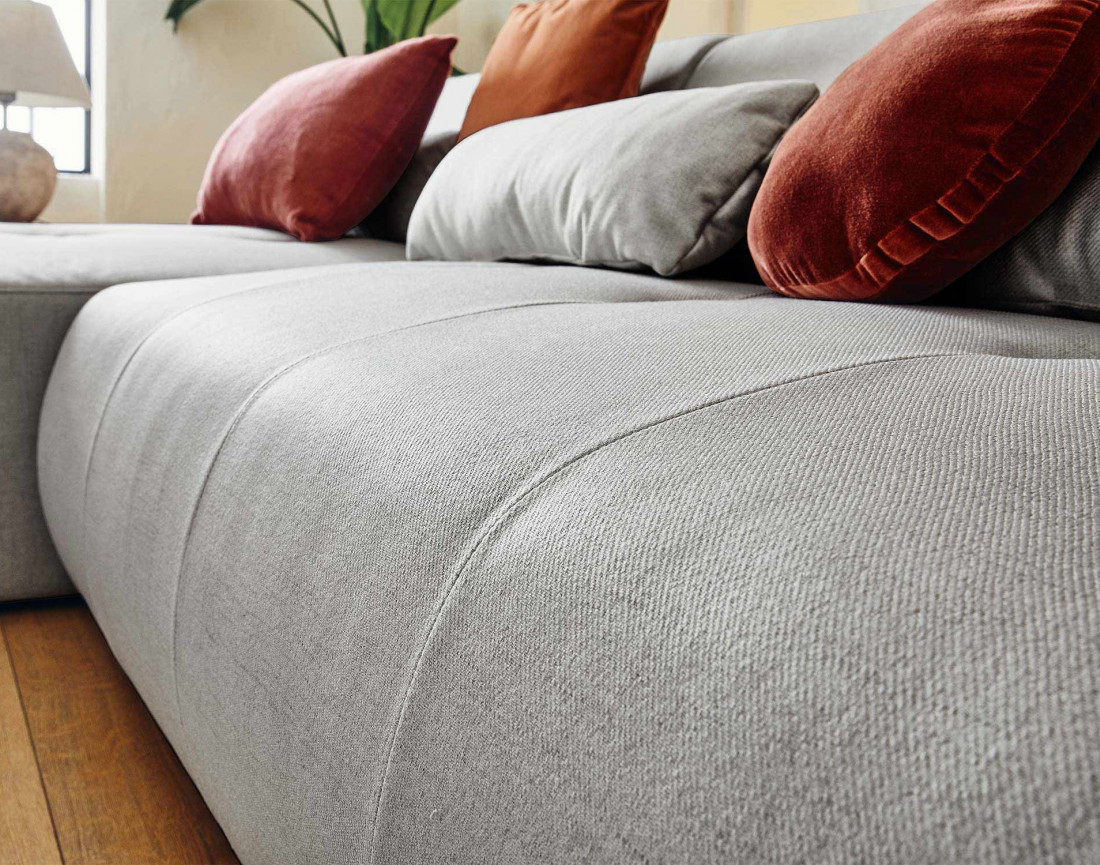 Onyx - canapé d'angle gauche modulable 5 places - en tissu