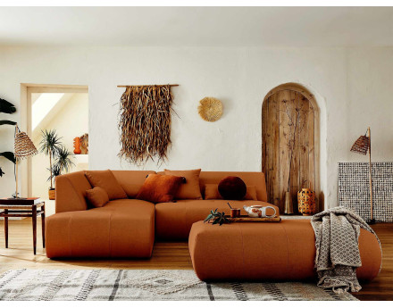 Onyx - canapé d'angle gauche modulable 5 places - en tissu