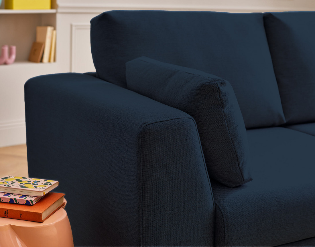 Canapé 3 places convertible en tissu Tala