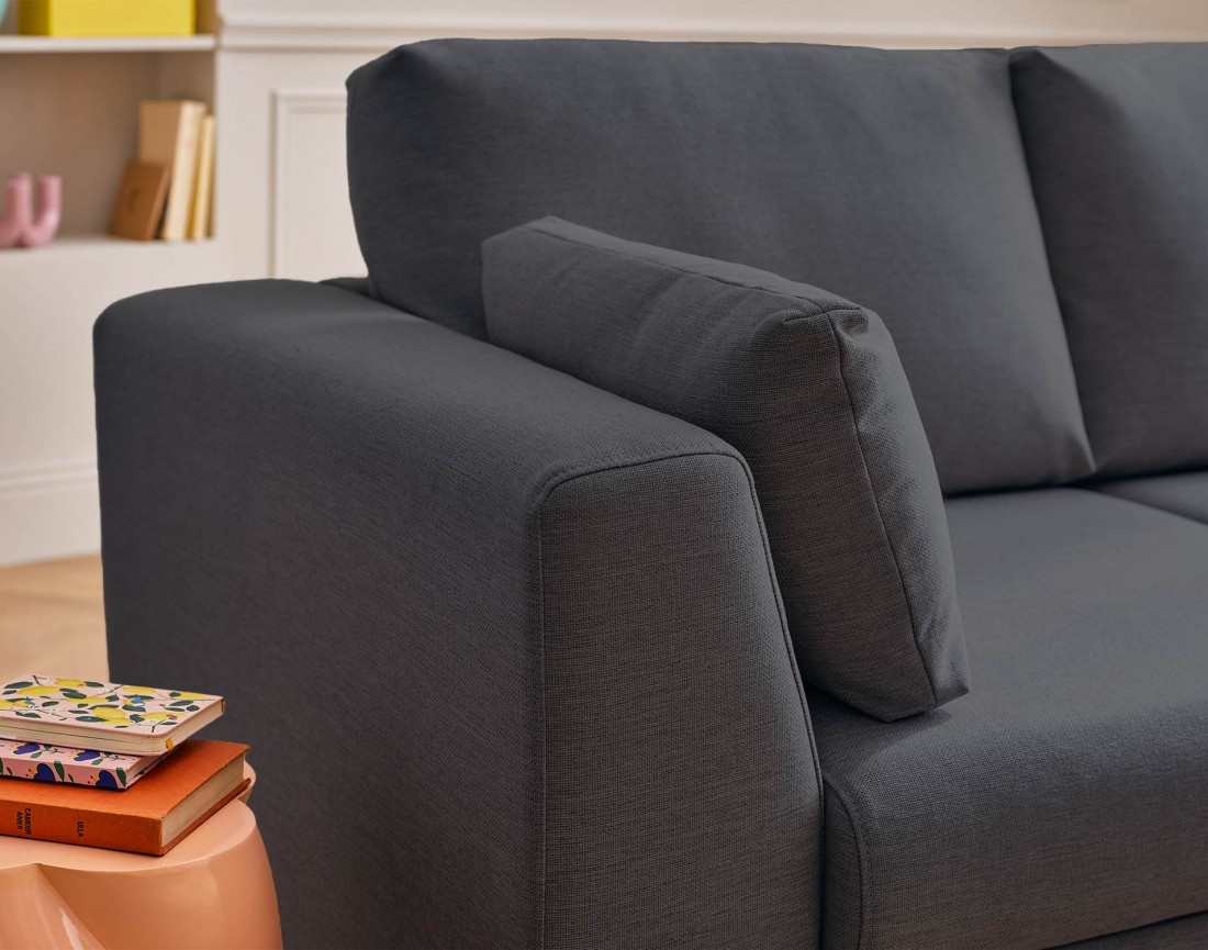 Canapé 3 places convertible en tissu Tala