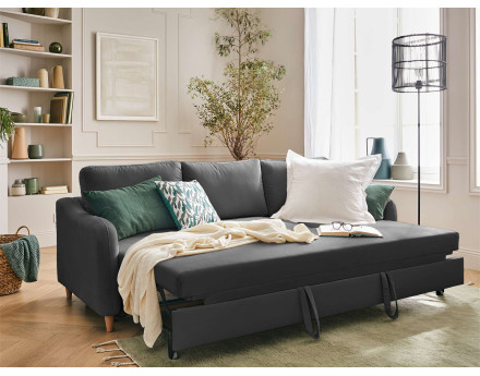 Canapé 3 places convertible en tissu Will