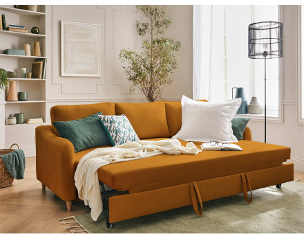 Canapé 3 places convertible en tissu Will