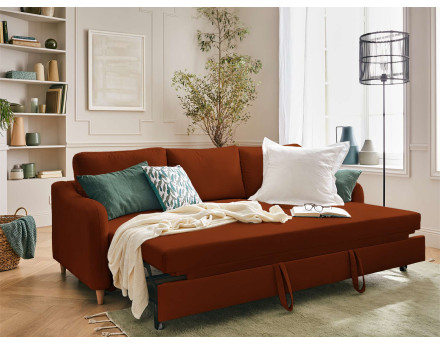 Canapé 3 places convertible en tissu Will