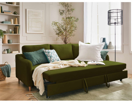 Canapé 3 places convertible en tissu Will