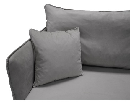 Canapé 3 places fixe en velours Grenat