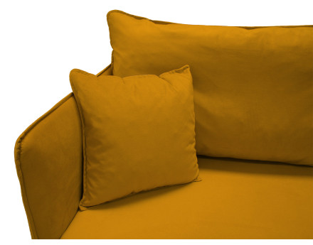 Canapé 3 places fixe en velours Grenat