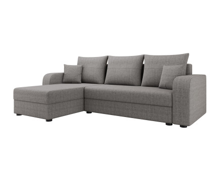 Canapé d'angle réversible 4 places convertible avec coffre en tissu Harvey