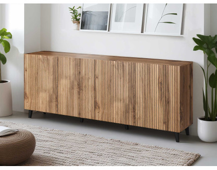 Come - buffet bas - bois - 4 portes 200 cm