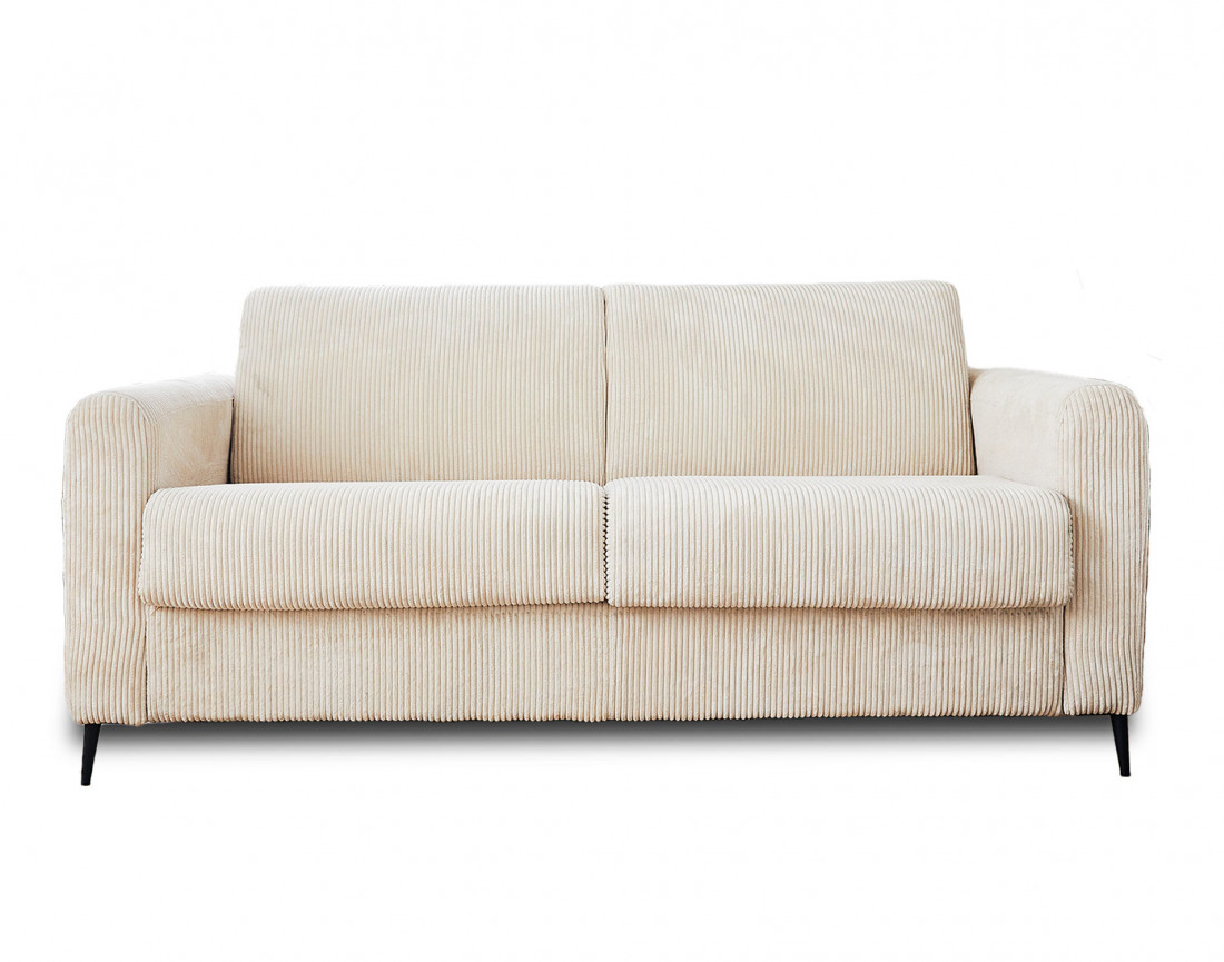 Canapé 3 places convertible express quotidien en velours côtelé Owen