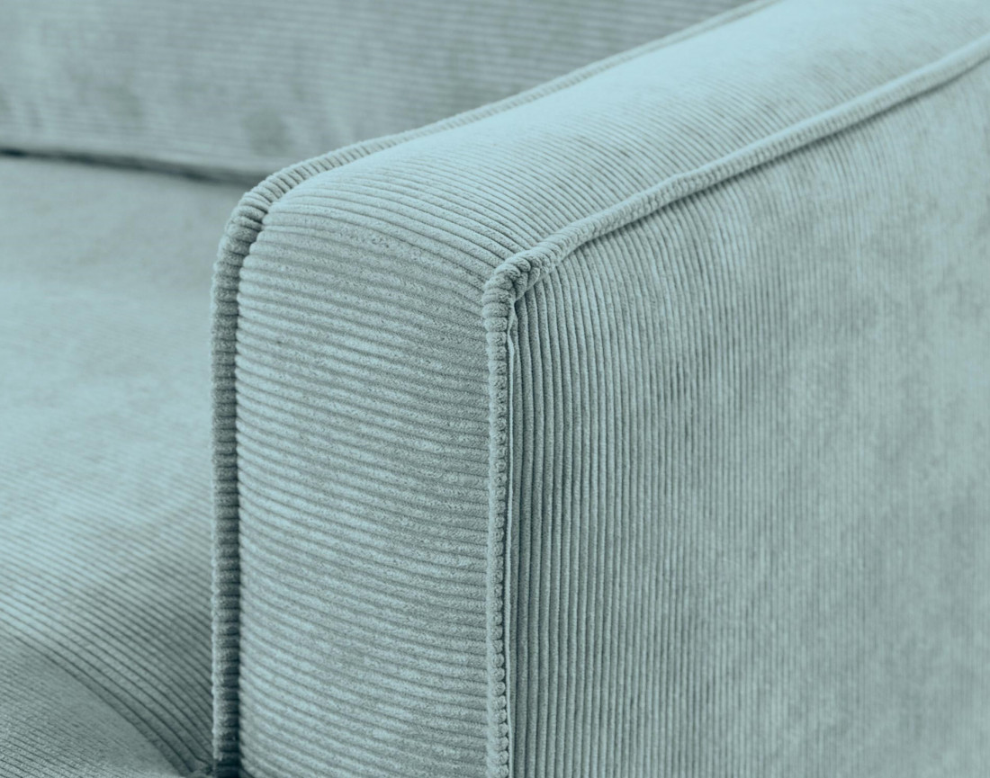 Canapé d'angle gauche convertible 5 places en velours côtelé Jake