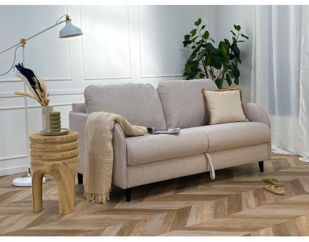 canapé 3 places convertible - couchage quotidien matelas 11 cm - en tissu - Cosmos