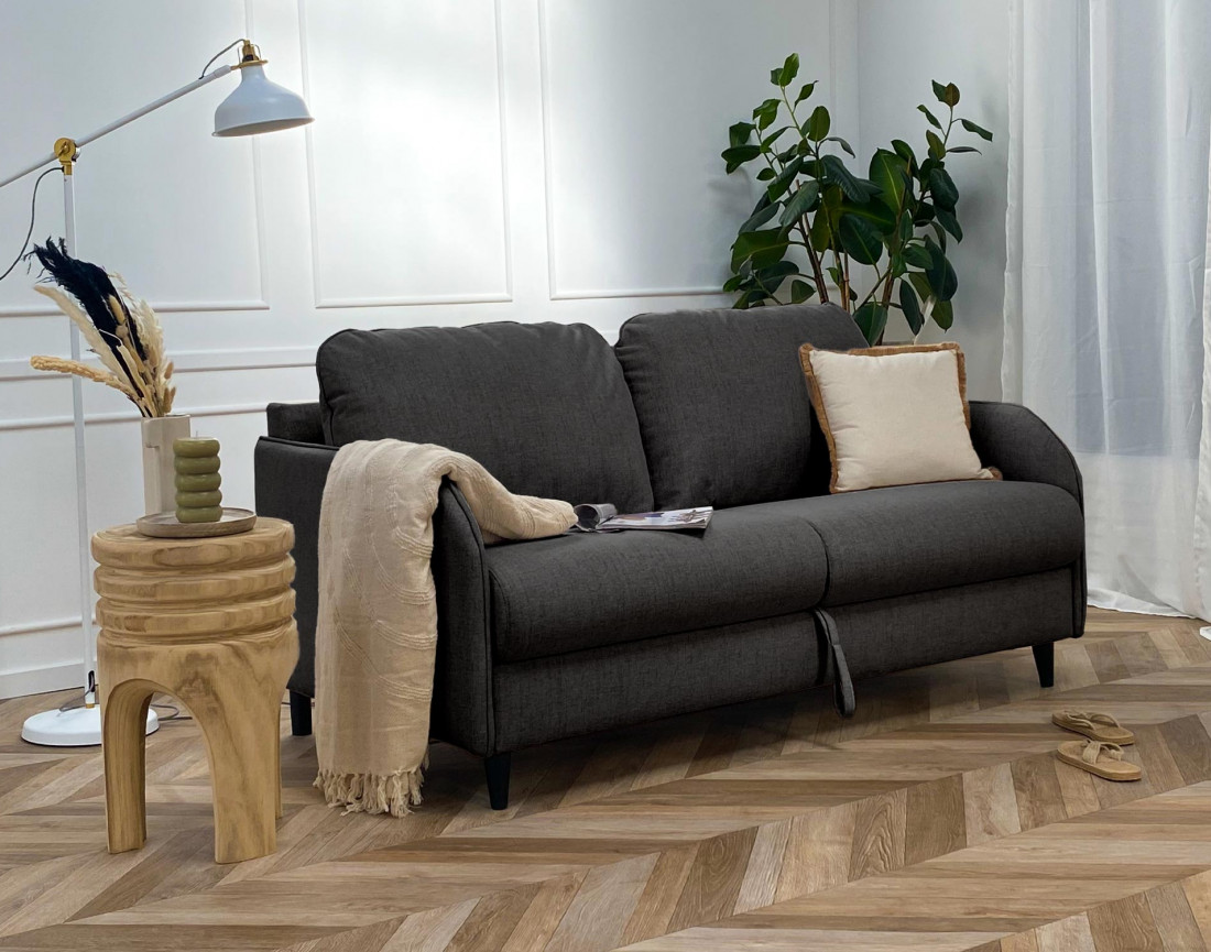 Canapé 3 places convertible express quotidien en tissu Cosmos